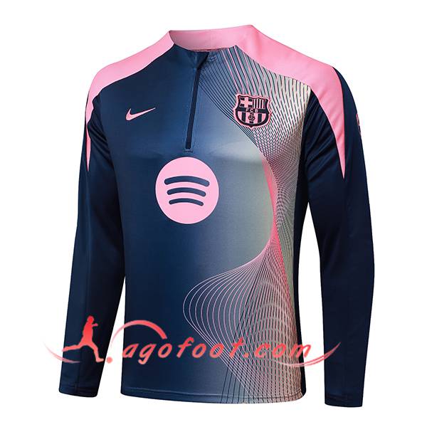 Sweatshirt Training FC Barcelone Bleu/Rose 2025/2026