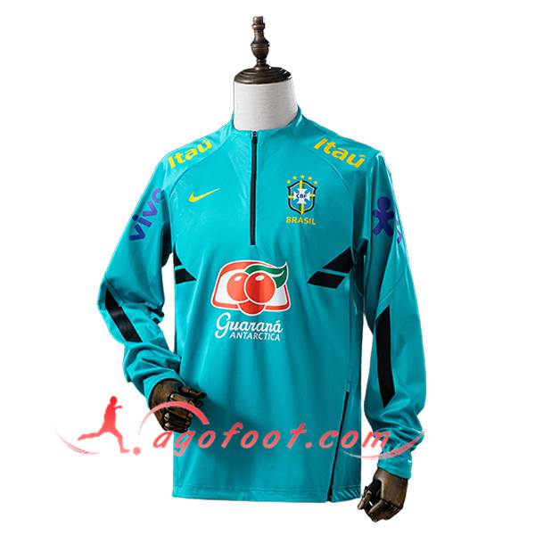 Sweatshirt Training Brésil Bleu/Noir 2025/2026