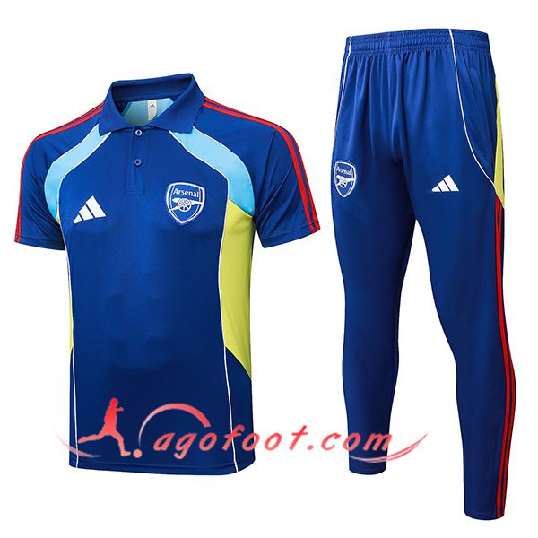 Ensemble Polo Foot Arsenal Rouge/Jaune 2025/2026 -02