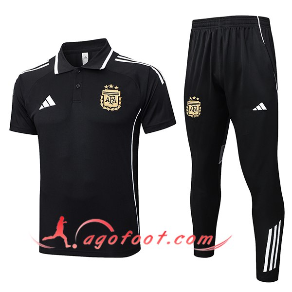 Ensemble Polo Foot Argentina Noir/Blanc 2025/2026