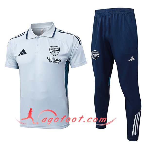 Ensemble Polo Foot Arsenal Gris/Vert 2025/2026