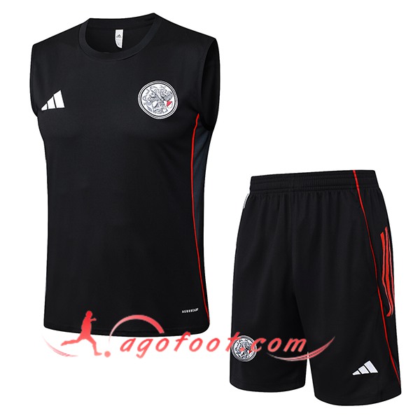 Ensemble Training Debardeurs Ajax Noir/Rouge 2025/2026