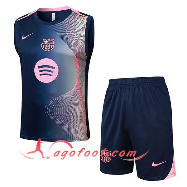 Ensemble Training Debardeurs FC Barcelone Bleu/Rose 2025/2026