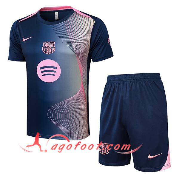 Ensemble Training T-Shirts FC Barcelone Bleu/Rose 2025/2026