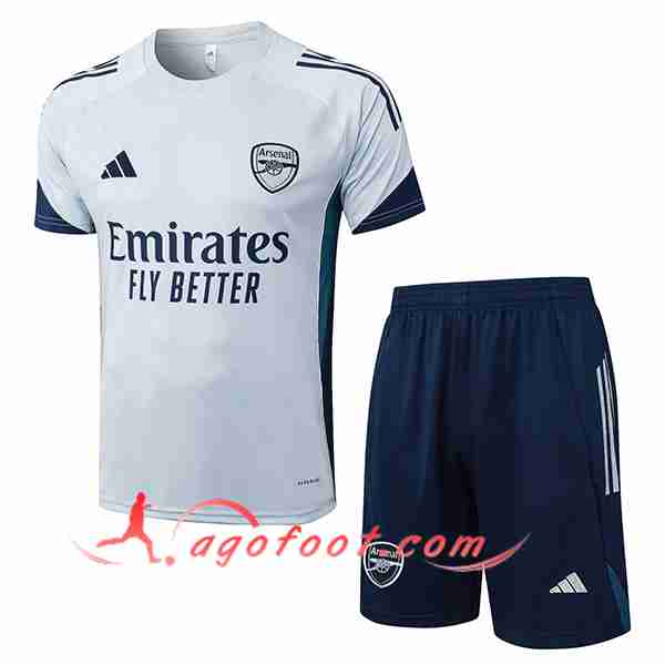 Ensemble Training T-Shirts Arsenal Gris Clair 2025/2026