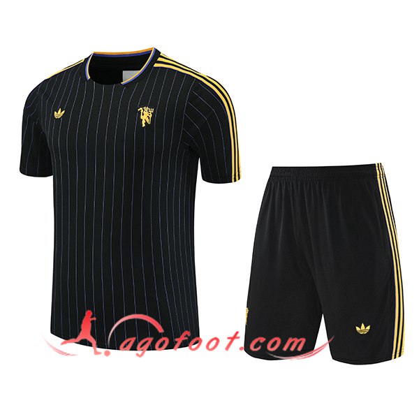 Ensemble Training T-Shirts Manchester United Noir/Jaune 2025/2026