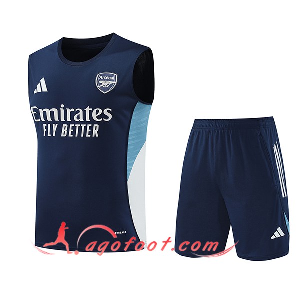 Ensemble Training Debardeurs Arsenal Bleu Royal 2025/2026