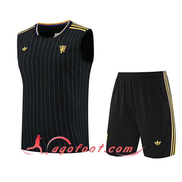 Ensemble Training Debardeurs Manchester United Noir/Jaune 2025/2026