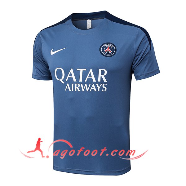 Training T-Shirts PSG Gris/Bleu 2025/2026 -02
