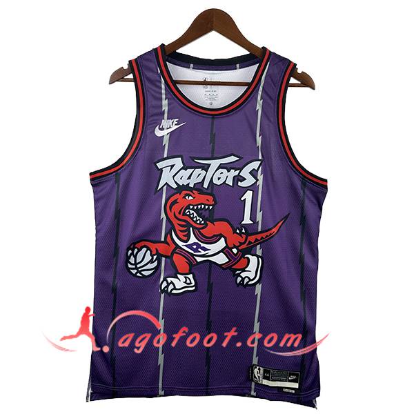 Maillot Toronto Raptors (McGRADY #1) 2025/26 Pourpre/Blanc -02
