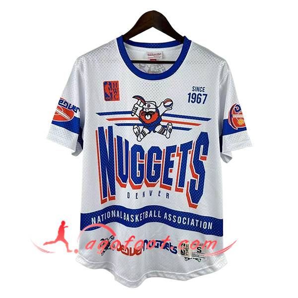 Maillot Denver Nuggets Retro 2025/26 Blanc/Bleu/Orange