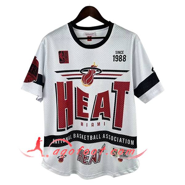Maillot Miami Heat Retro 2025/26 Blanc/Rouge/Noir