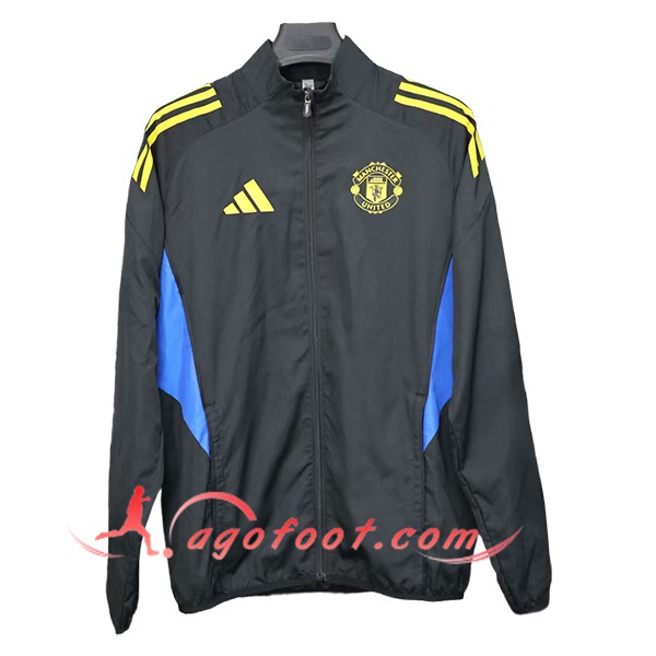 Coupe-Vent Manchester United Noir/Jaune/Bleu 2025/2026