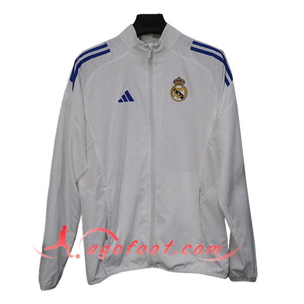 Coupe-Vent Real Madrid Blanc/Bleu 2025/2026