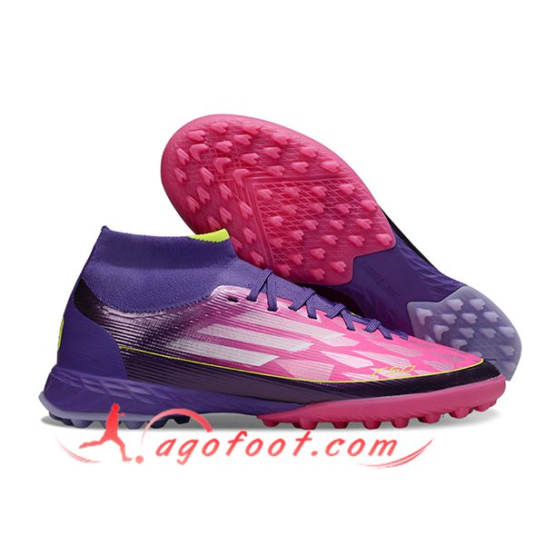Adidas Chaussures de Foot F50 PRO TF Pourpre/Rose