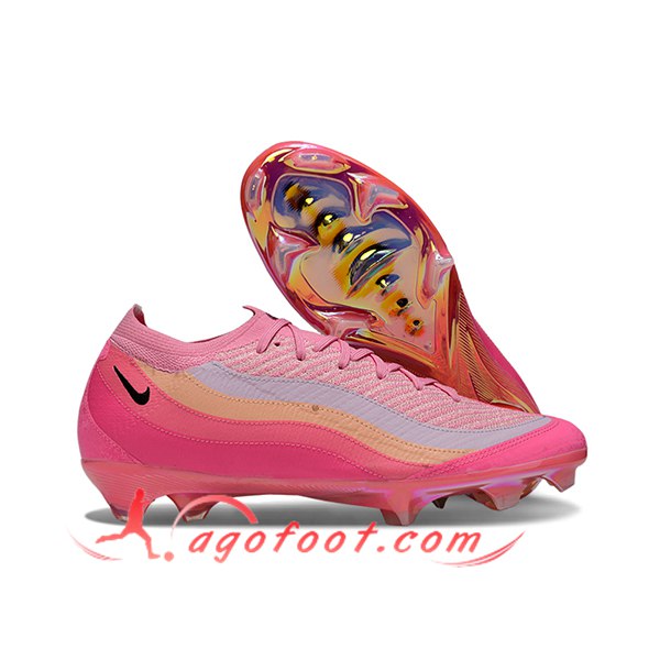 Nike Chaussures de Foot AIR Zoom Mercurial 95MAX Vapor 16 Elite XXV FG Rose