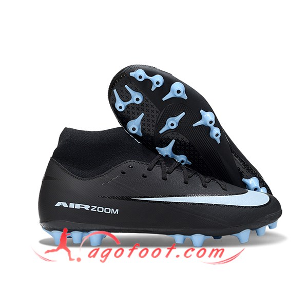 Nike Chaussures de Foot Mercurial Superfly 10 Academy Noir/Bleu