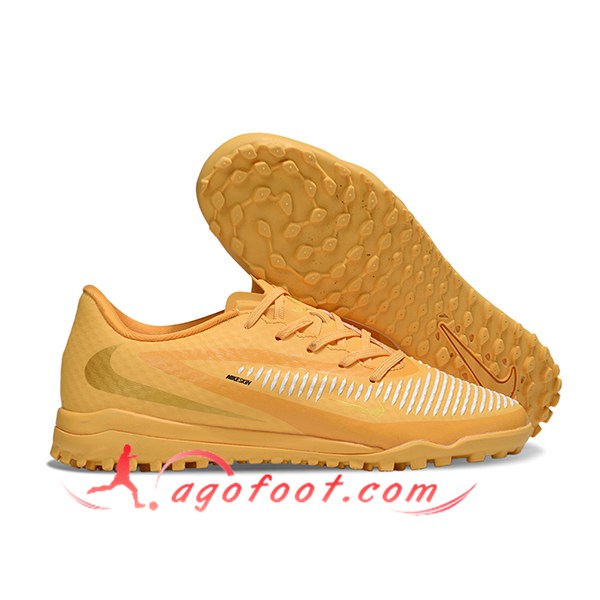 Nike Chaussures de Foot Phantom 6 Low Academy "Erling Haaland" Orange/Noir