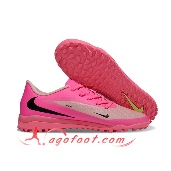 Nike Chaussures de Foot Phantom 6 Low Academy "Erling Haaland" Rose/Noir