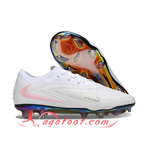 Nike Chaussures de Foot Phantom GX III Elite FG Blanc/Rose