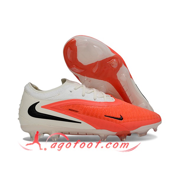 Nike Chaussures de Foot Phantom GX III Elite FG Beige/Orange/Noir