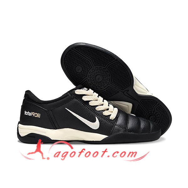 Nike Chaussures de Foot T90 IC Noir/Beige