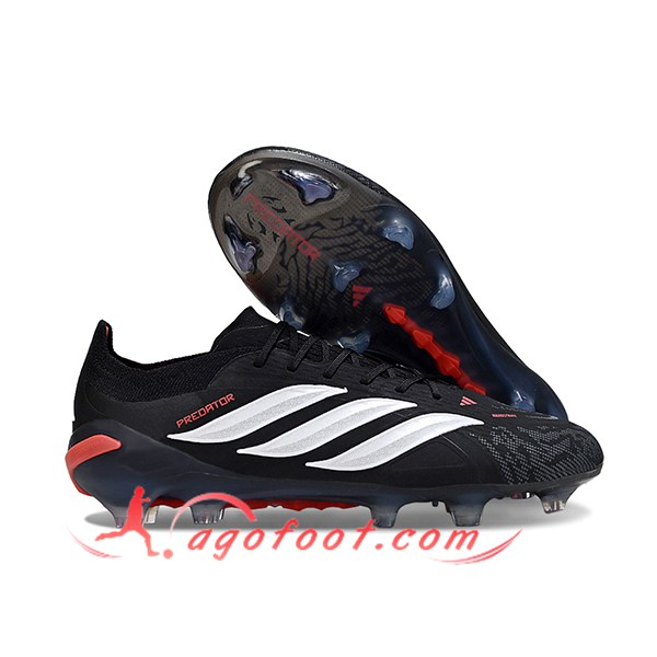 Adidas Chaussures de Foot 26 Predator Elite FG Noir/Gris/Orange