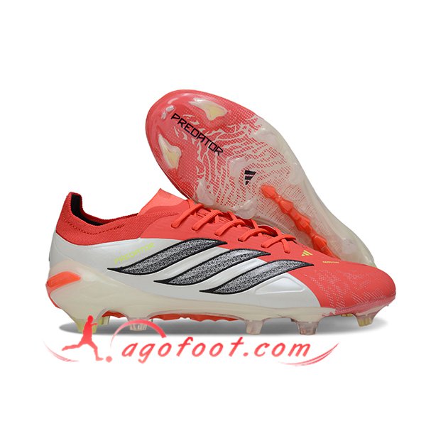 Adidas Chaussures de Foot 26 Predator Elite FG Beige/Orange/Gris