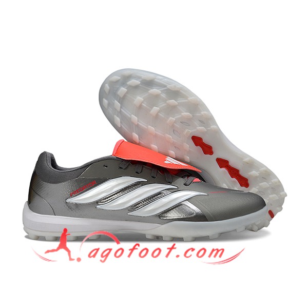 Adidas Chaussures de Foot PREDATOR LEAGUE FT TURF Gris/Orange