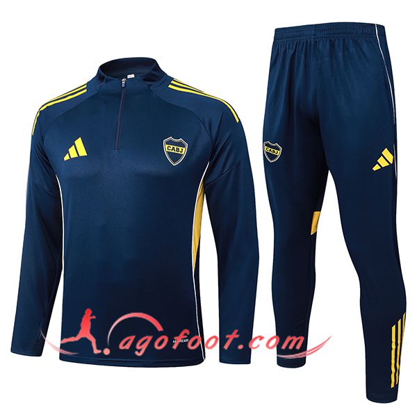 Ensemble Survetement de Foot Boca Juniors Bleu/Jaune 2025/2026 -02