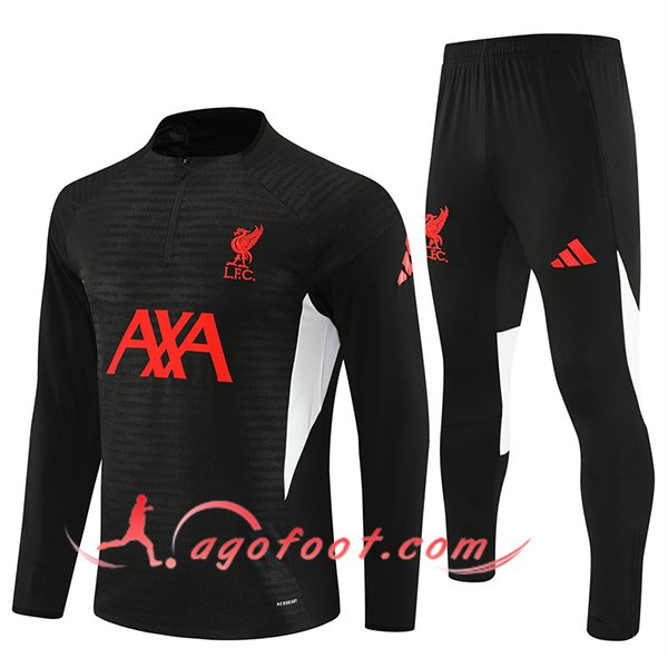 Ensemble Survetement de Foot FC Liverpool Noir/Rouge/Blanc 2025/2026