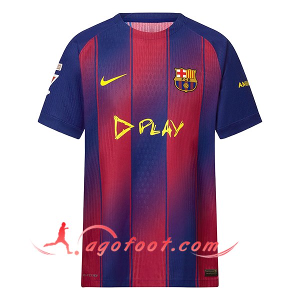 Nouveau Maillot de Foot FC Barcelone Ed Sheeran Edition Bleu/Rouge 2025/2026