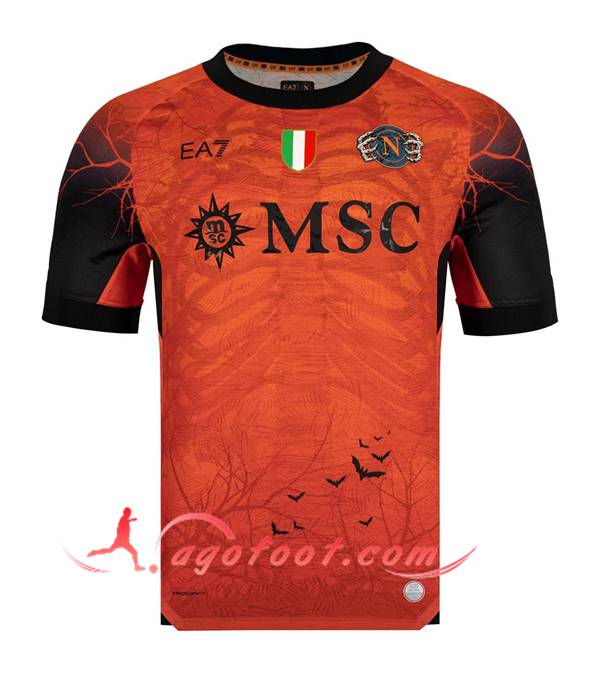 Nouveau Maillot de Foot SSC Naples Halloween Gardien De But Orange 2025/2026
