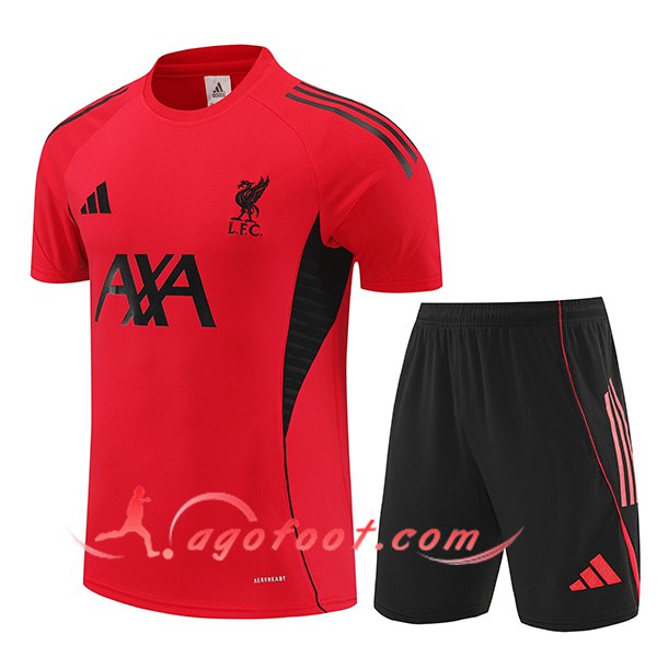 Ensemble Training T-Shirts FC Liverpool Rouge/Noir 2025/2026