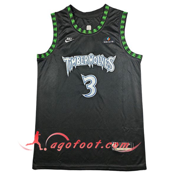 Maillot Minnesota Timberwolves (McDANIELS #3) 2025/26 Noir/Vert