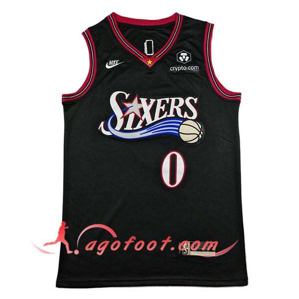 Maillot Philadelphia 76ers (MAXEY #0) 2025/26 Noir/Rouge