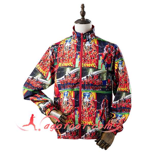 Coupe-Vent Espagne Rouge/Noir 2025/2026