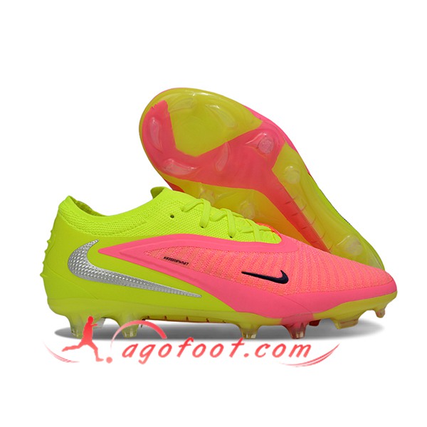 Nike Chaussures de Foot Phantom GX III Elite FG Rose/Vert