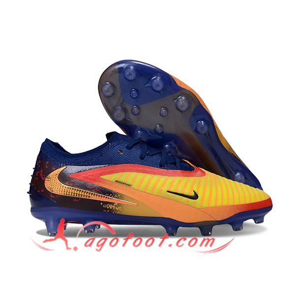 Nike Chaussures de Foot Phantom GX III Elite AG Bleu/Orange