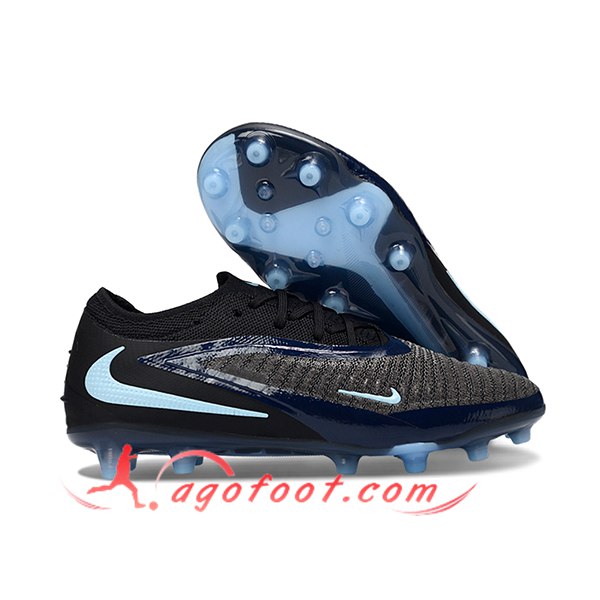 Nike Chaussures de Foot Phantom GX III Elite AG Noir/Bleu
