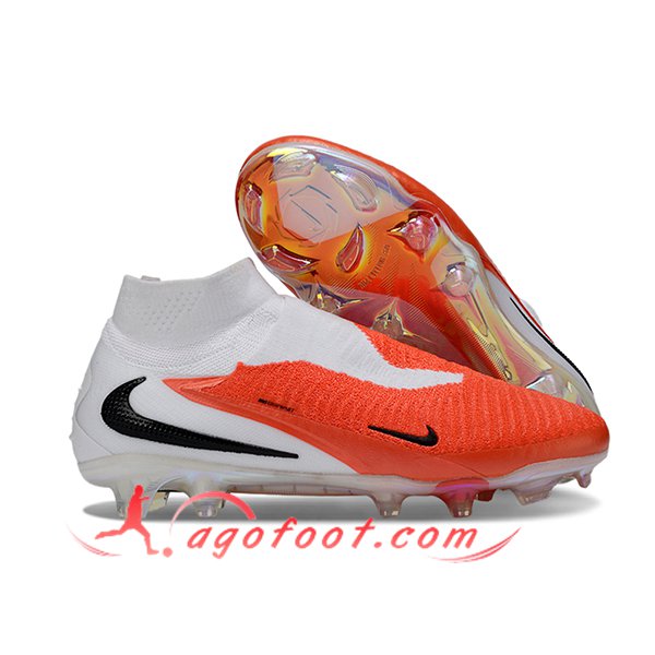Nike Chaussures de Foot Phantom GX III Elite FG Blanc/Orange/Noir