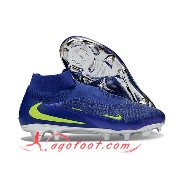 Nike Chaussures de Foot Phantom GX III Elite FG Bleu/Vert -02