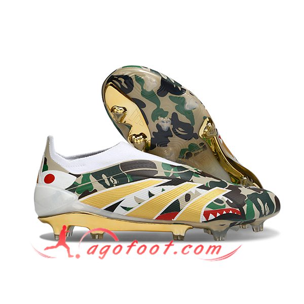 Adidas Chaussures de Foot 25 Predator Elite LL FG Jaune/Vert/Blanc