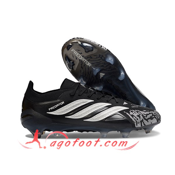 Adidas Chaussures de Foot 26 Predator Elite FG Noir/Gris