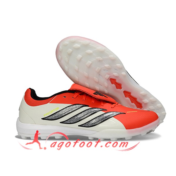 Adidas Chaussures de Foot PREDATOR LEAGUE FT TURF Beige/Orange/Gris