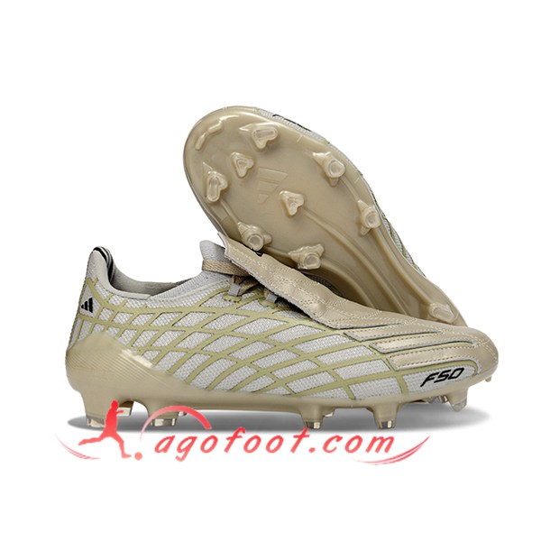 Adidas Chaussures de Foot F50 Elite FG Brun/Gris