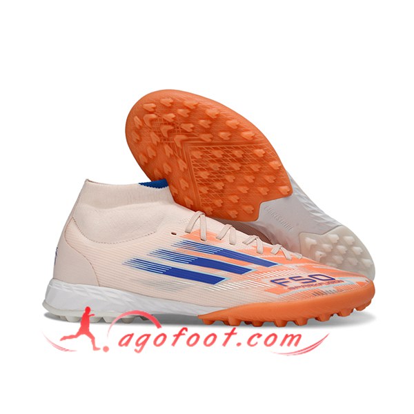 Adidas Chaussures de Foot F50 Sparkfusion League TF Orange/Bleu