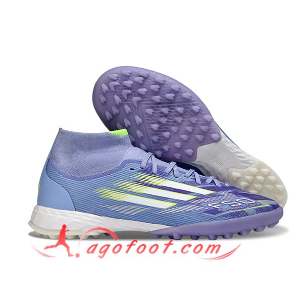 Adidas Chaussures de Foot F50 Sparkfusion League TF Bleu/Pourpre