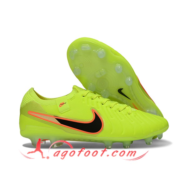 Nike Chaussures de Foot Tiempo Legend X Elite FG Vert/Noir