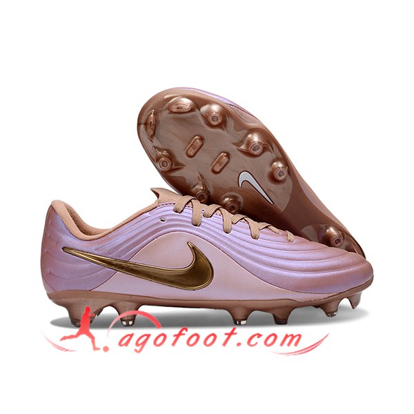 Nike Chaussures de Foot Tiempo Legend XI Elite FG Pourpre/Brun
